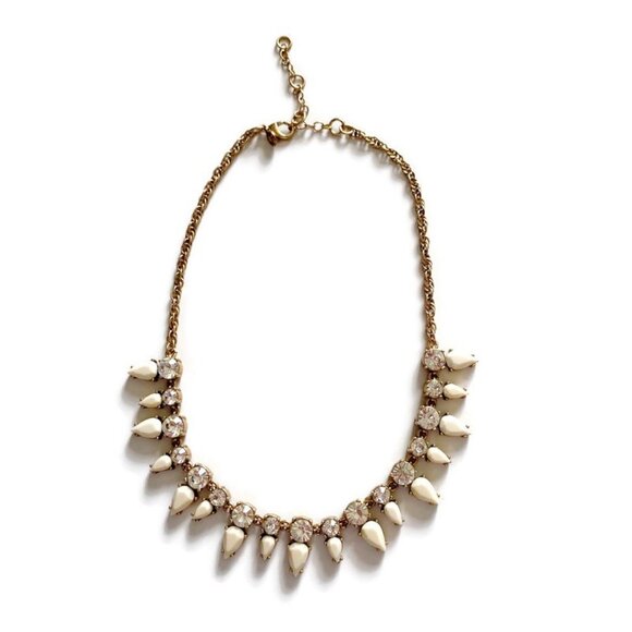 J. Crew Jewelry - J. CREW CRYSTAL & IVORY STATEMENT NECKLACE